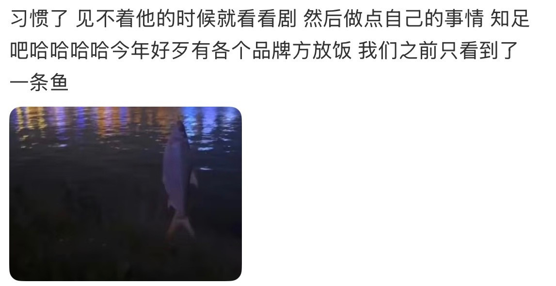 成毅不出来，iejj最会的就是自娱自乐了，去年这条鱼🐟都能让ie吃上个好几天
