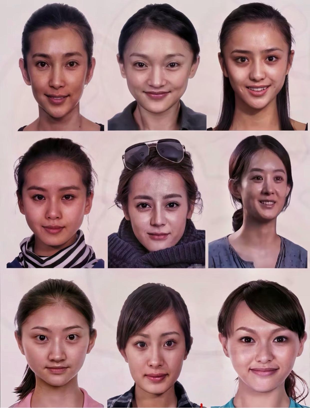 这是谁跟咱女明星有仇，整个素颜就算了全给锐化后又“黑化”，但挡不住人家轮廓好