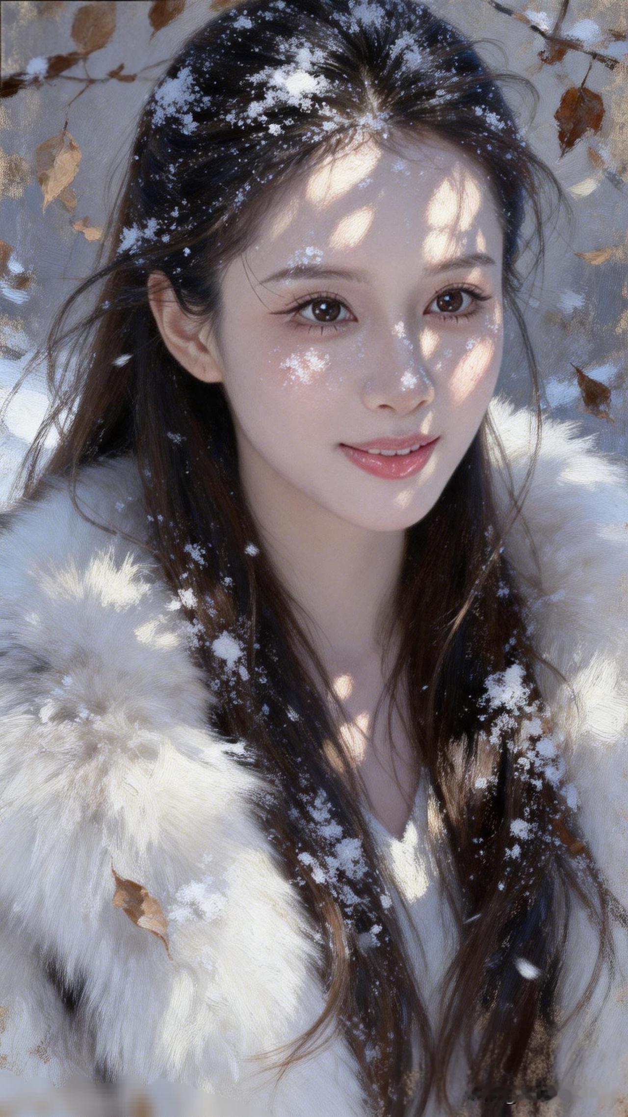 冬日暖阳下的少女，雪花轻落，温柔动人。什么地方的雪景最美