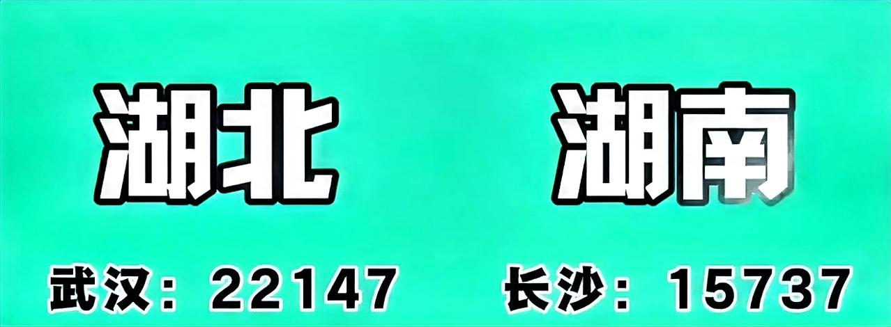下面是湖南长沙和湖北武汉，2025年的GDP数据。都这么多年了，长沙还是要差武汉