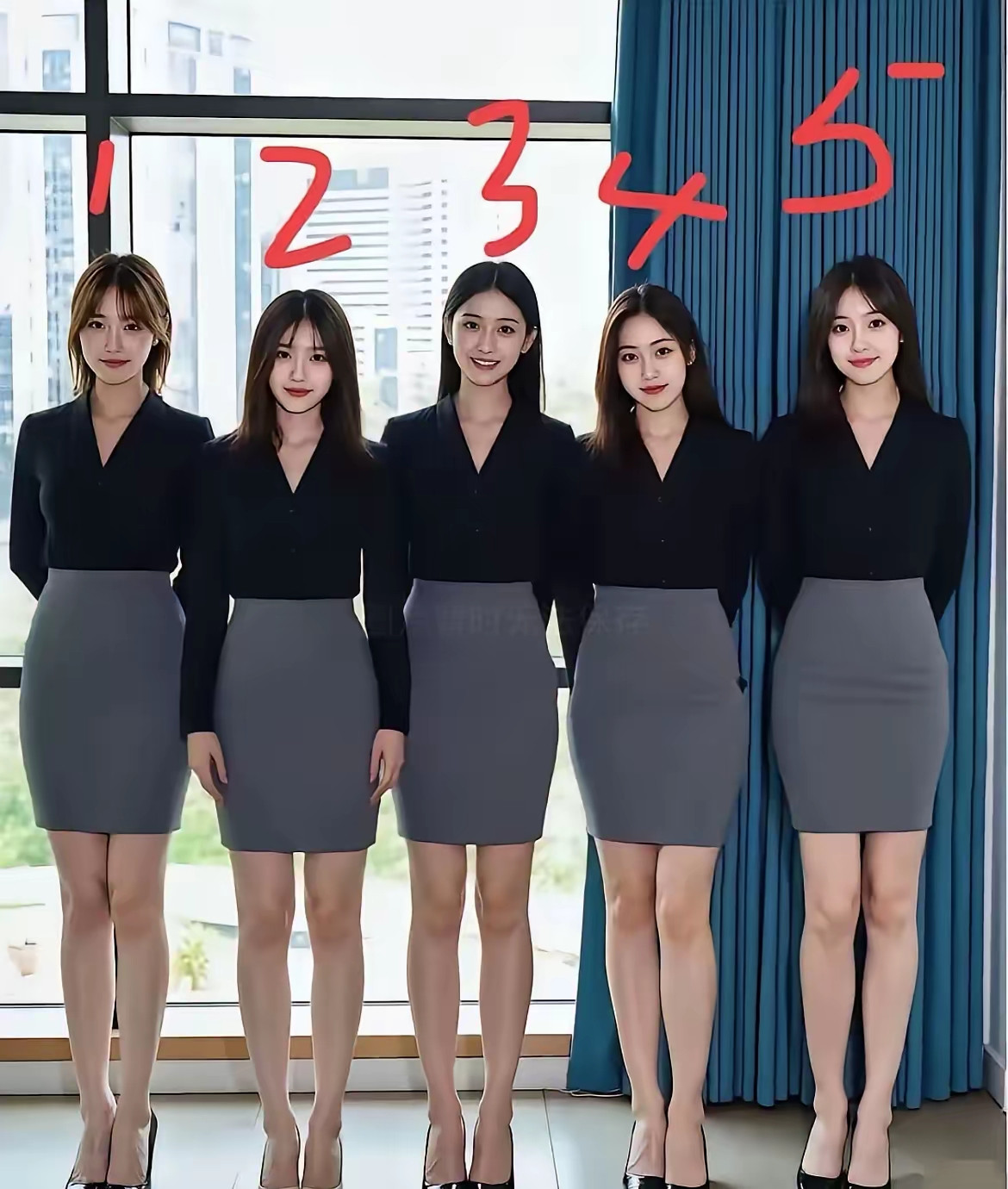 下面五个实习秘书只能转正一位，是你，你会选择留下几号？