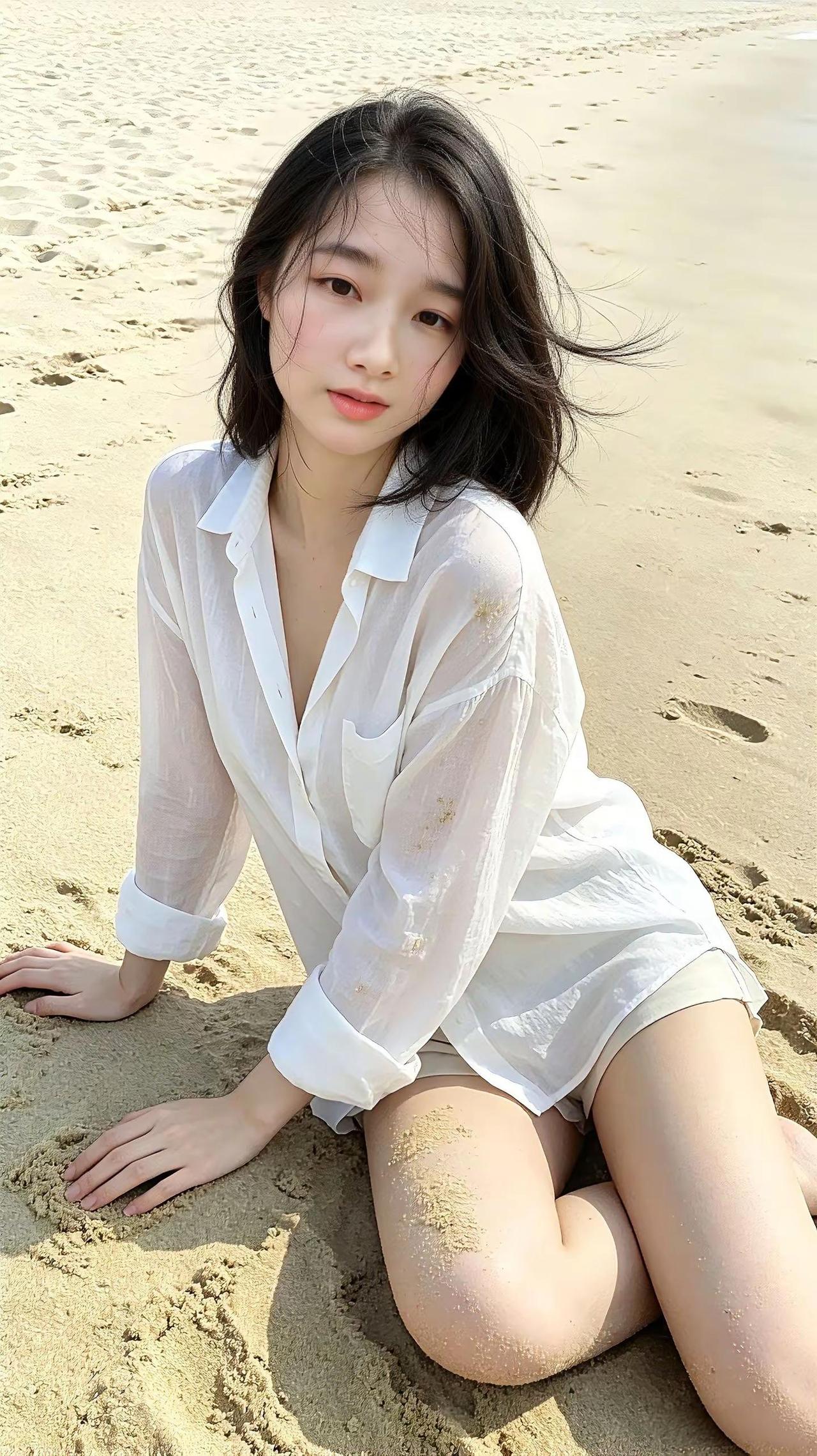 千里念念随风去沙滩慵懒风海边度假穿搭