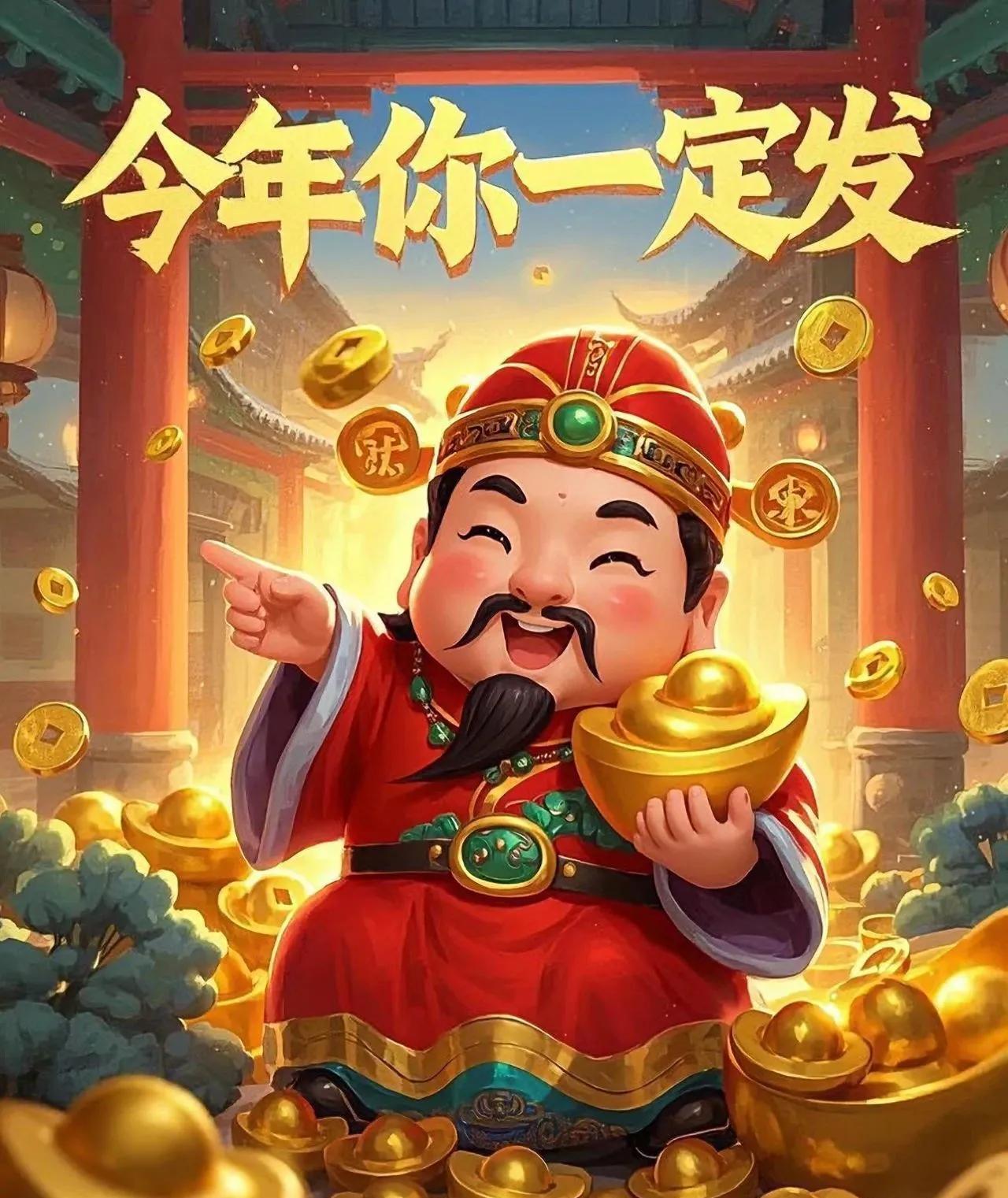 晨曦心语星愿——恭喜发财财神到，财源广进鸿运来。招财进宝吉星照，荣华富贵鸿图展！