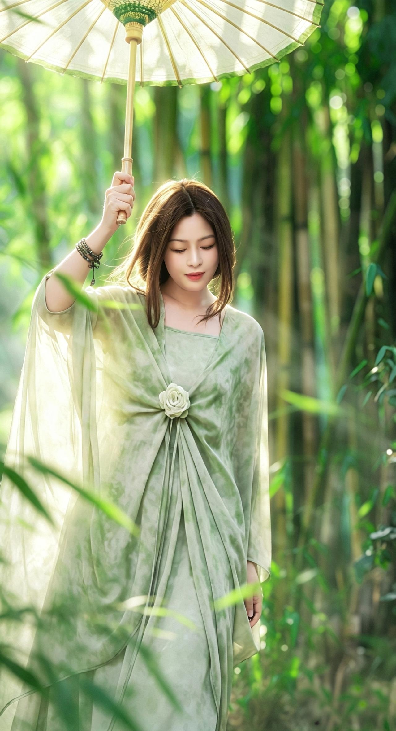 清透青调烟花印染，改良新中式开衫搭配吊带裙，勾勒独属于东方女子的温婉韵味。宽松大