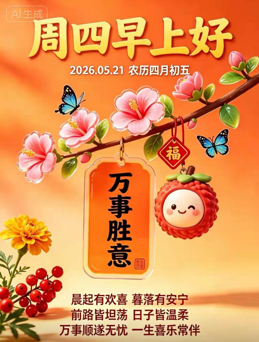 🌺☘️5./21.小满时节暖.清宁万事安🌺🌾🌺小满安好🌺🌾☘️
