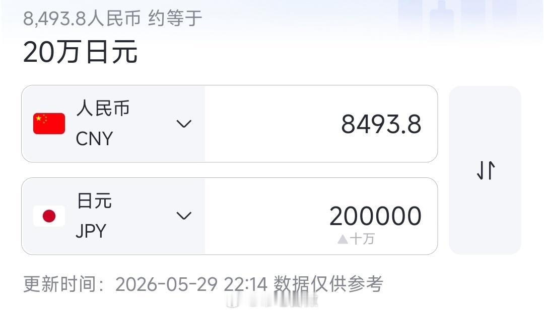 现在20万日元只值8493了，下跌的幅度确实比在富士山下小卖部跳舞还刺激日本迎来