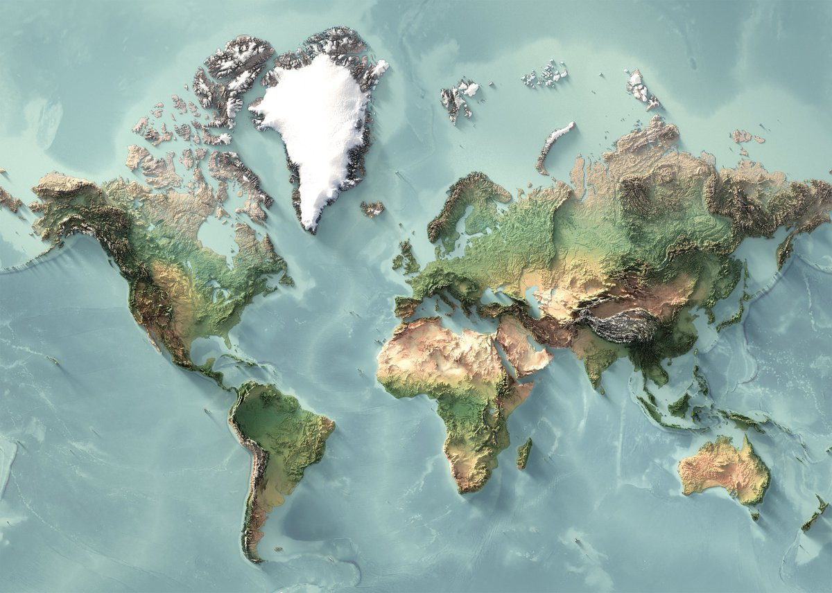 世界地形图