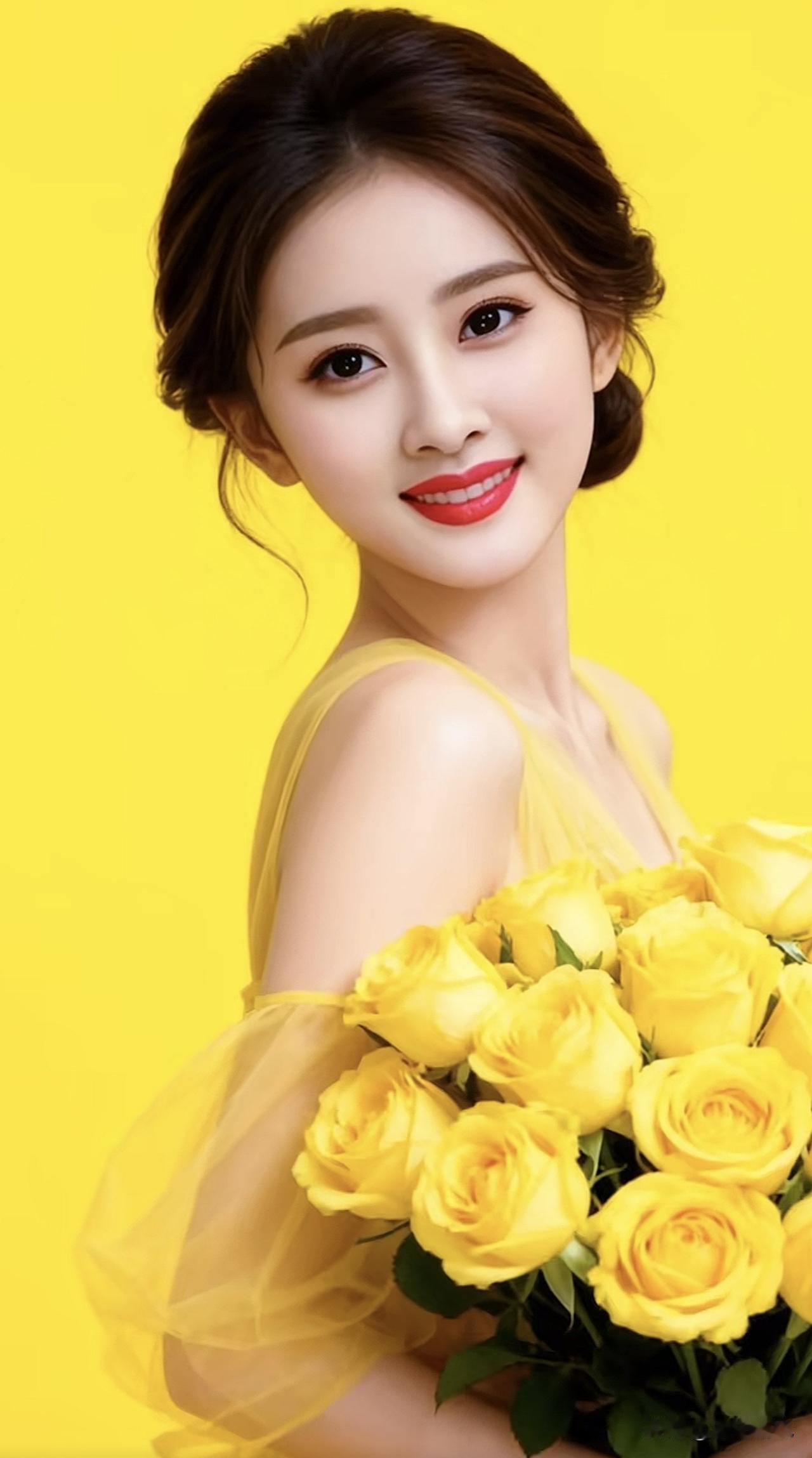 元气满满的黄色玫瑰，甜美笑容，元气少女！🌸😊玫粉色玫瑰玫瑰花粉色照黄色系