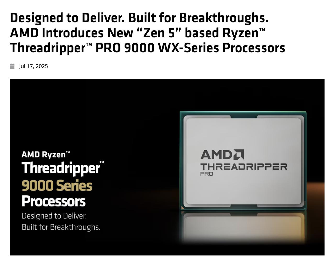 AMD史上最贵桌面处理器：96核RyzenThreadripperPro