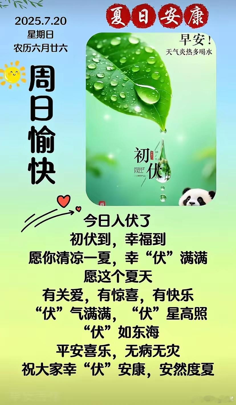 三伏天地面以上最热，地底下却寒，所以井水都是凉的！人在三伏天体质特征跟自然界一样