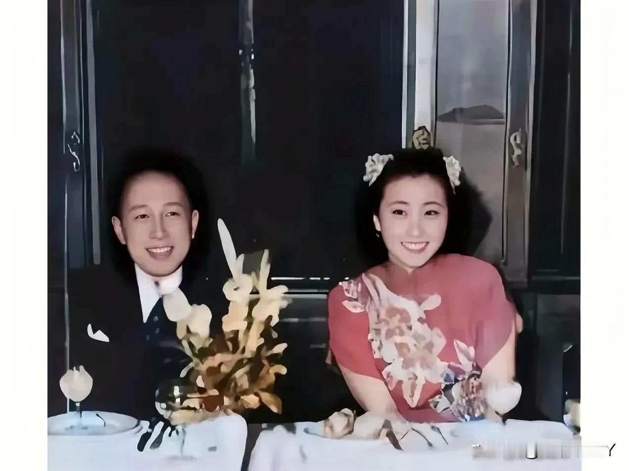 新婚燕尔的钱学森与蒋英，拍摄于1947年上海和平饭店