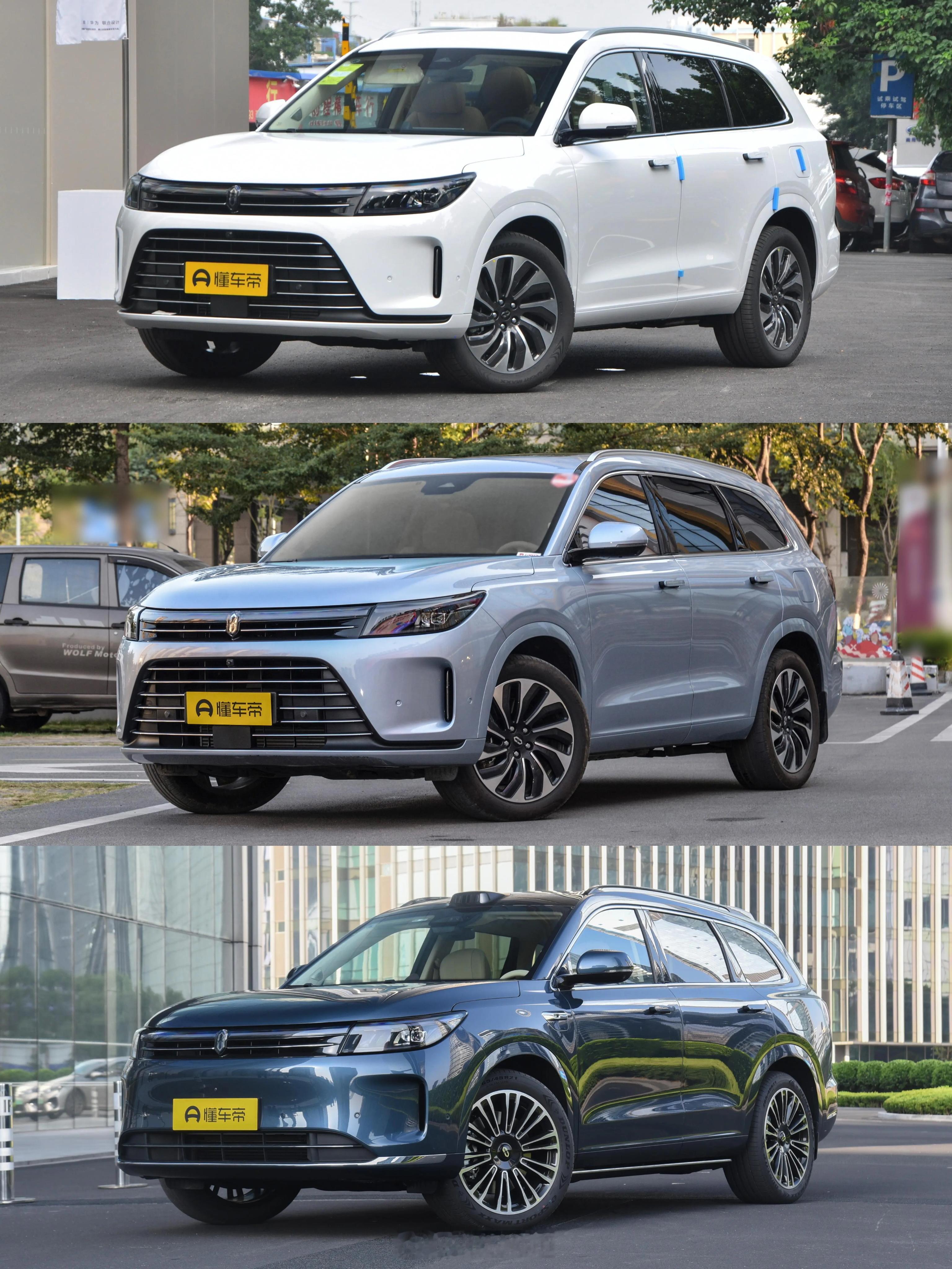 历代问界M7颜值对比～全新问界M7，侧面和尾部简直换了辆车看着更协调了，很适