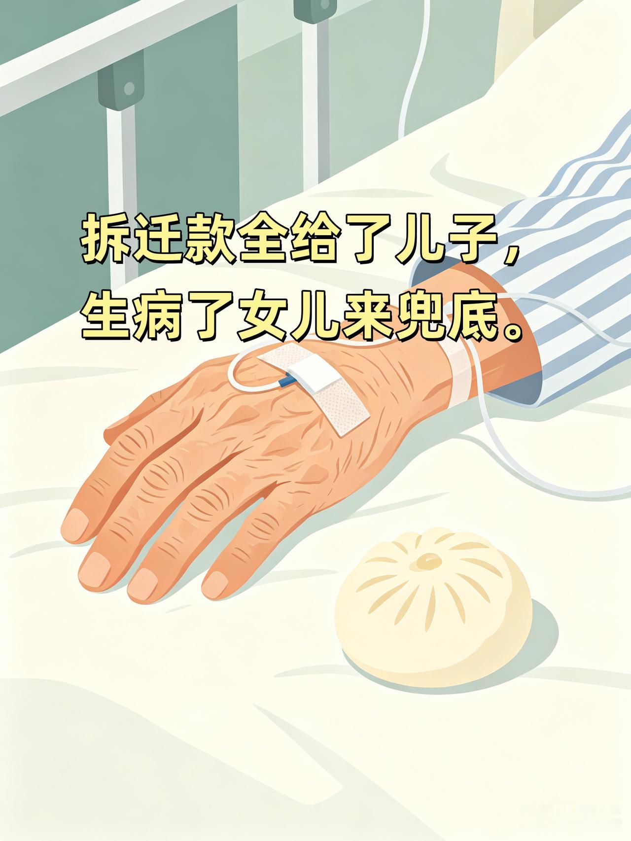 去年，老妈把180万的拆迁款全给了弟弟买房，现在查出肺癌早期，弟弟和弟媳连2