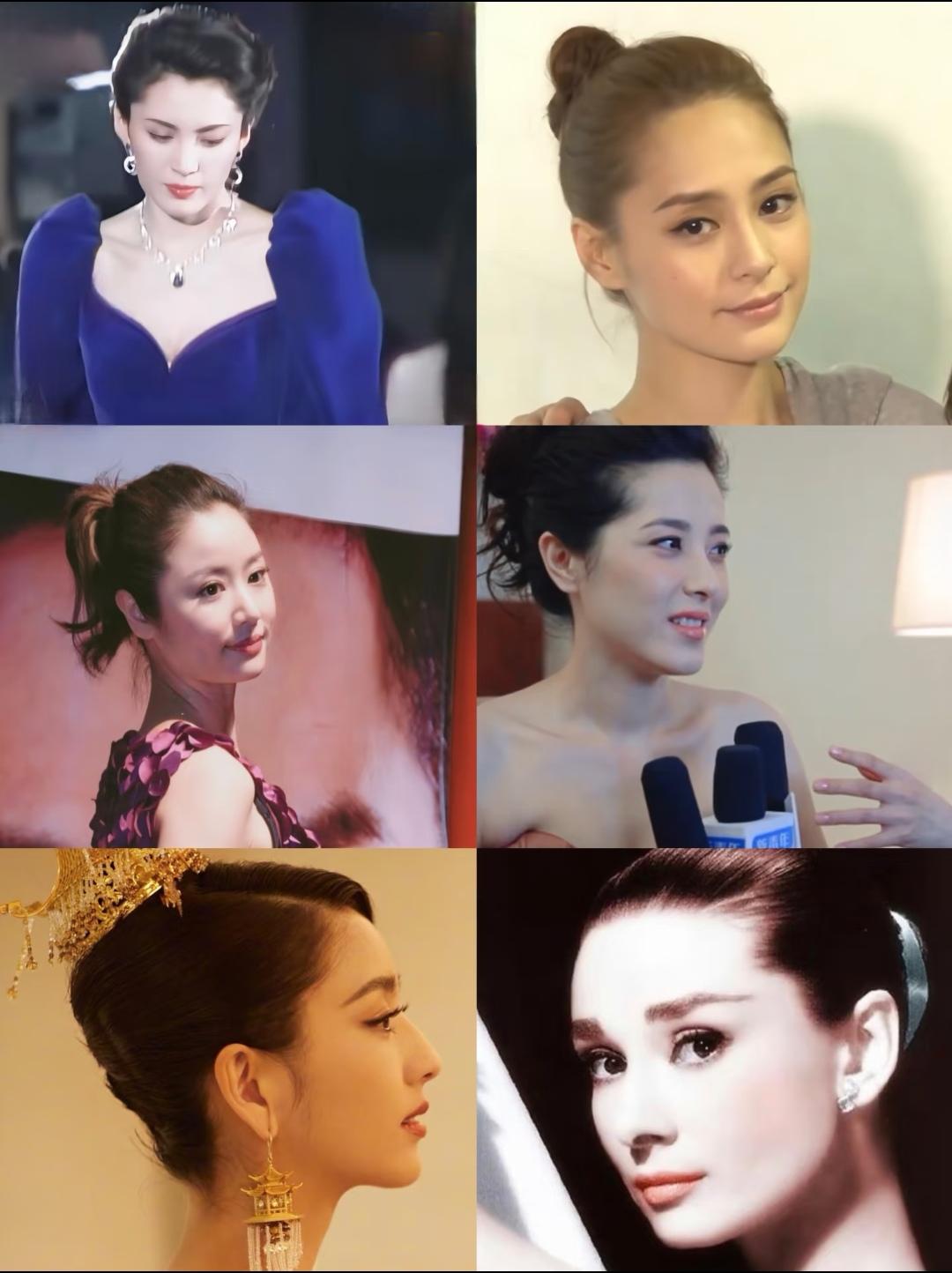 看看老一辈女神们，同样是盘发、高马尾，人人美得不一样。不靠厚重滤镜，各有各的长相