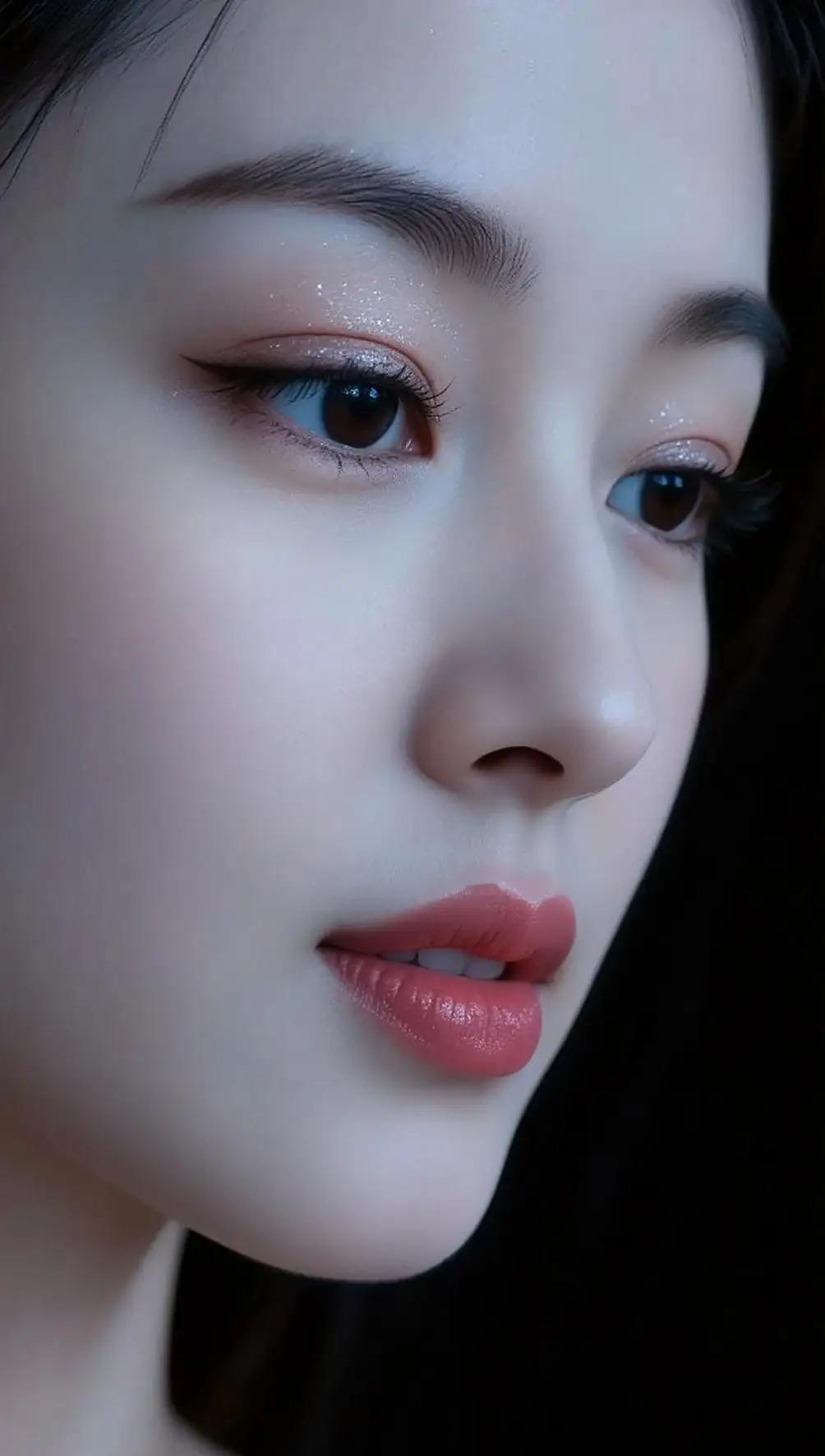 温柔眼妆，粉嫩唇妆，完美无瑕的肌肤，尽显女神魅力！💄👩‍❤️‍💋‍👩