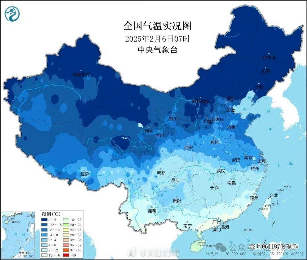 蛇年第一场寒潮全国都冻蓝了【冷得打哆嗦！】一股强冷空气已南下，今天白天的最高