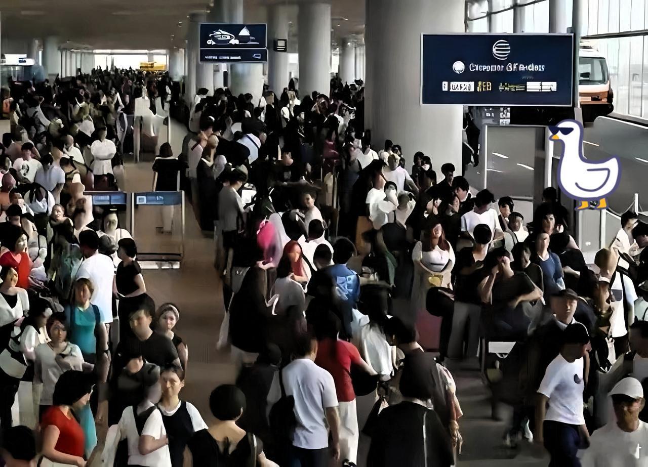 看到那个视频，我忍了一群人在日本机场扯着嗓子喊：“我们是东方大国！必须派包机
