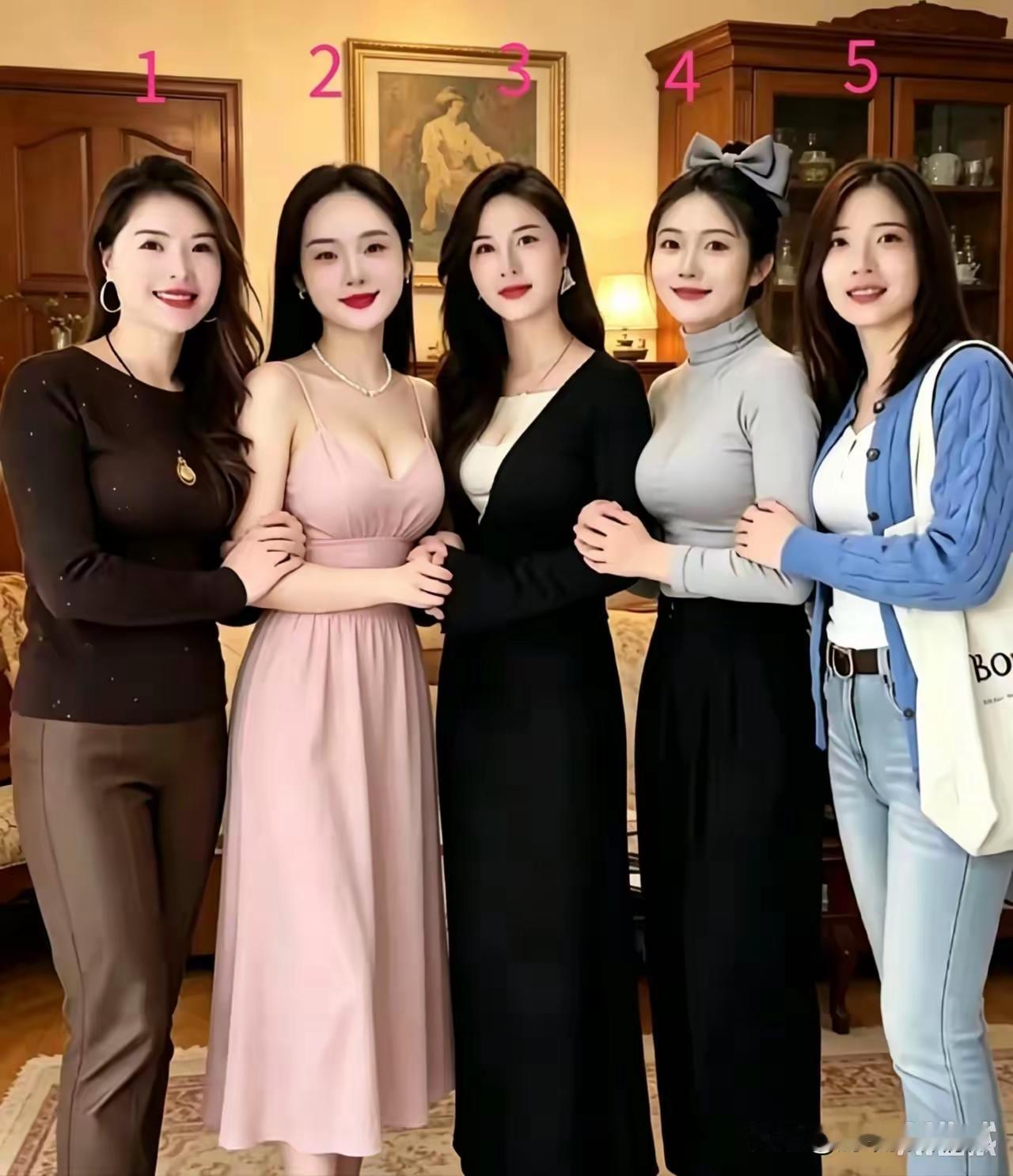 五姐妹太好看了，彩礼3万，不知道怎么选了