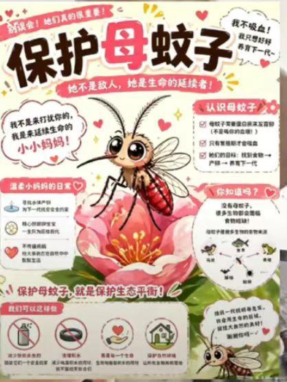 哈哈，这些拳师们搞出来的荒诞作品真是魔幻现实主义的杰作啊。保护母蚊子，亏她们想
