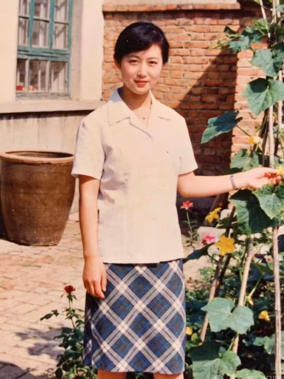 八十年代的农家小院，十分温馨，低矮的红砖院墙，蓝色的木窗格子，窗下蹲着一只陶瓷水