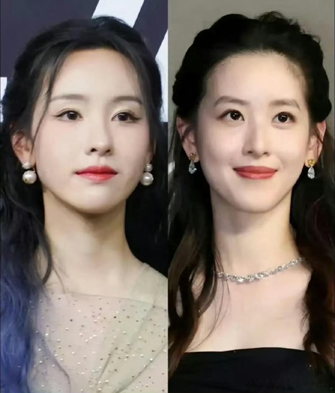 陈都灵、章泽天。长的那么像就算了家庭背景也很相似上辈子肯定是亲姐妹来的吧真的太神奇了表层巧合：同龄同