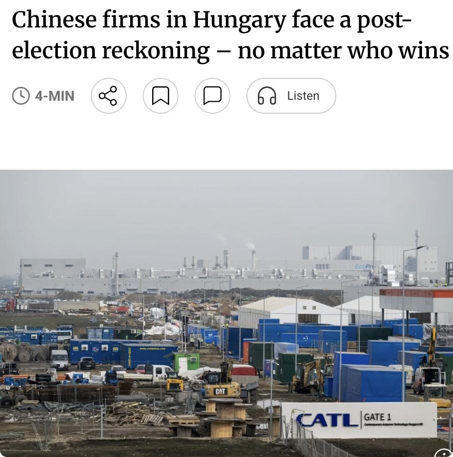 外媒：匈牙利大选前夕，在匈中企忧虑前途匈牙利大选临近，当地华人商界人心惶惶。