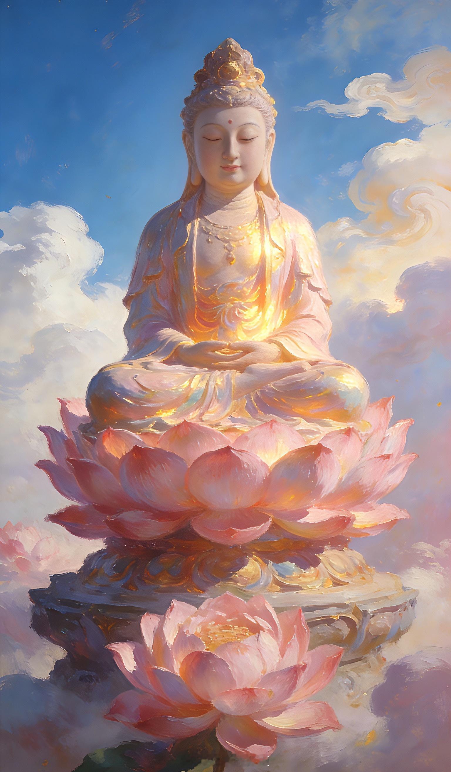 大数据从不会乱推，刷到观音粉莲，是你的福报在发力，虔诚礼赞，留下“莲开福至”，接