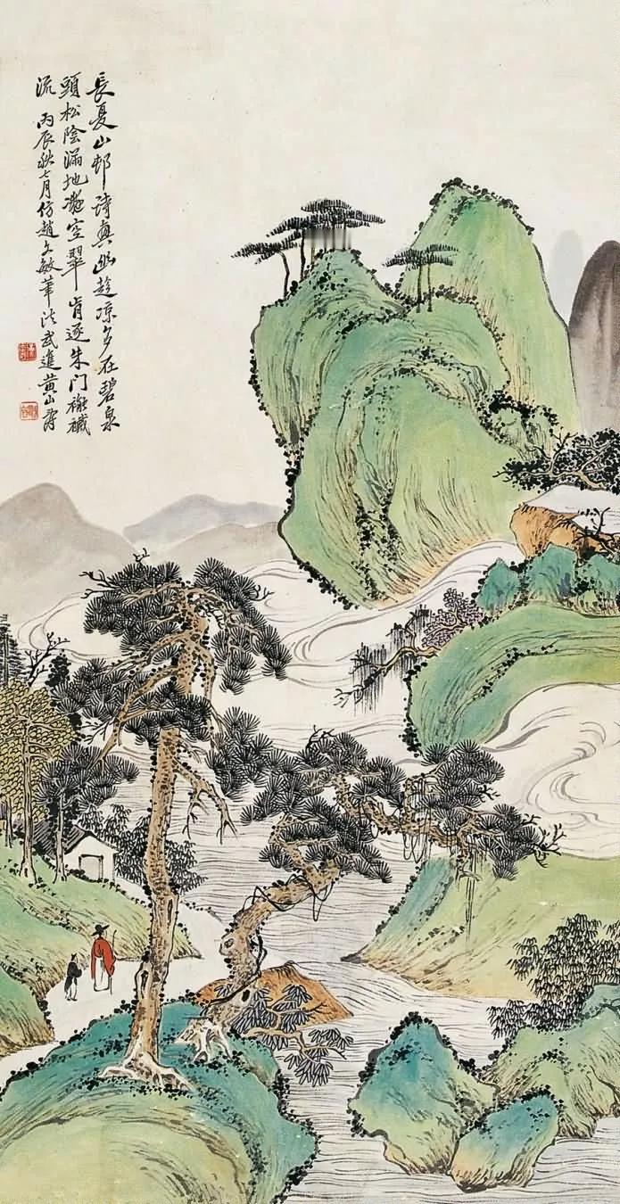 【别人画写意，唯有黄山寿把青绿山水画到极致】中国人心中理想的隐居山水，全在黄山