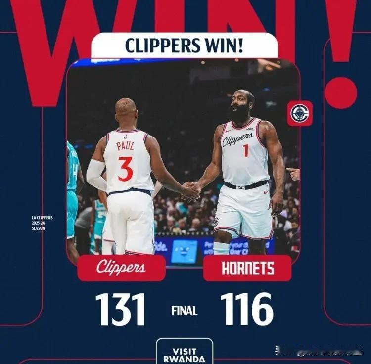 快船官方真是太有人情味了！在今天快船客场以131：116战胜黄蜂的赛后，快船官方