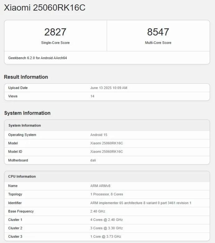 REDMIK80至尊版传来新消息！一款型号为25060RK16C的新机现
