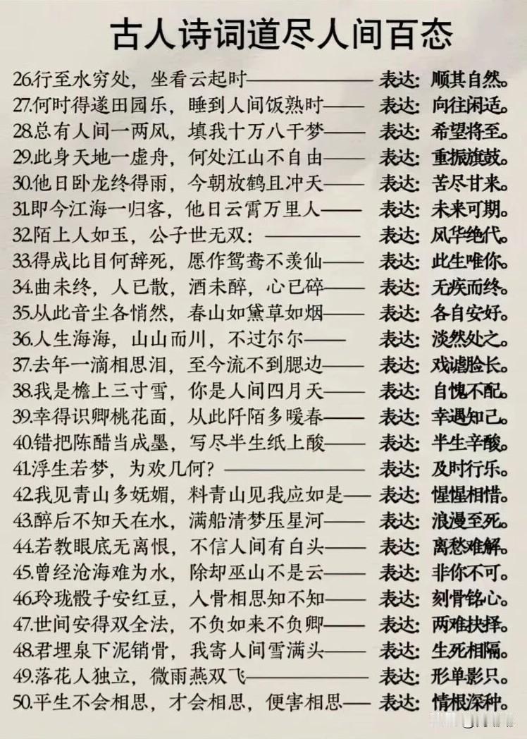 古人诗词道尽人间百态。[祈祷]古人的诗词，常常被我们供奉在书本里，讲究平仄对仗，