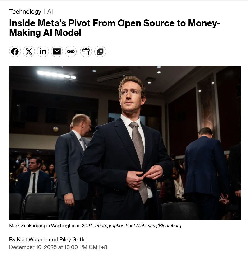 Meta也对阿里千问上瘾？昨天彭博给Meta爆了好多料啊。。里面提到的：Meta