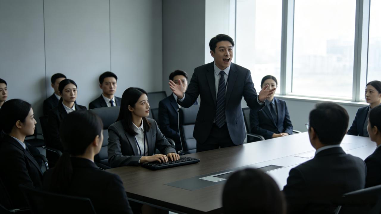 小周在公司干了五年，技术过硬，就是不爱说话。每次开会，领导问“谁有意见”，全场