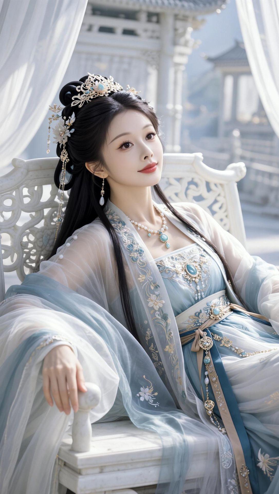 AI冷调古风写真  国风的美感 古风女主写真 温婉汉服写真