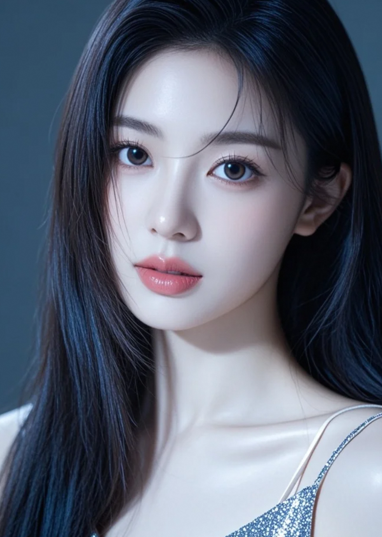 长发随风，甜美绽放：高清真实照片捕捉优雅瞬间