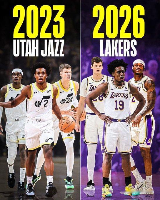 2026年的湖人和2023年的爵士队很相似，人员构成有许多类似的。三年前，爵士拥