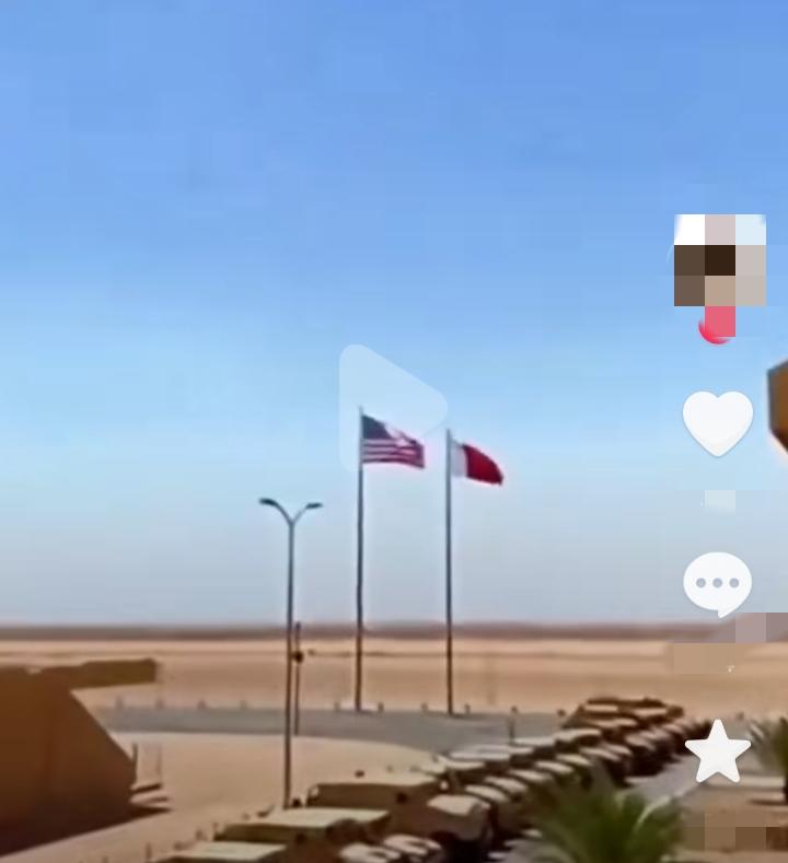 ​看到美军停放军事基地的运兵装甲车瞬间都被导弹炸没有了，才知道伊朗的力度是非常大