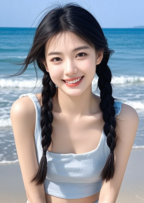 美女望向镜头，那一眼仿佛穿透了所有喧嚣尘埃！