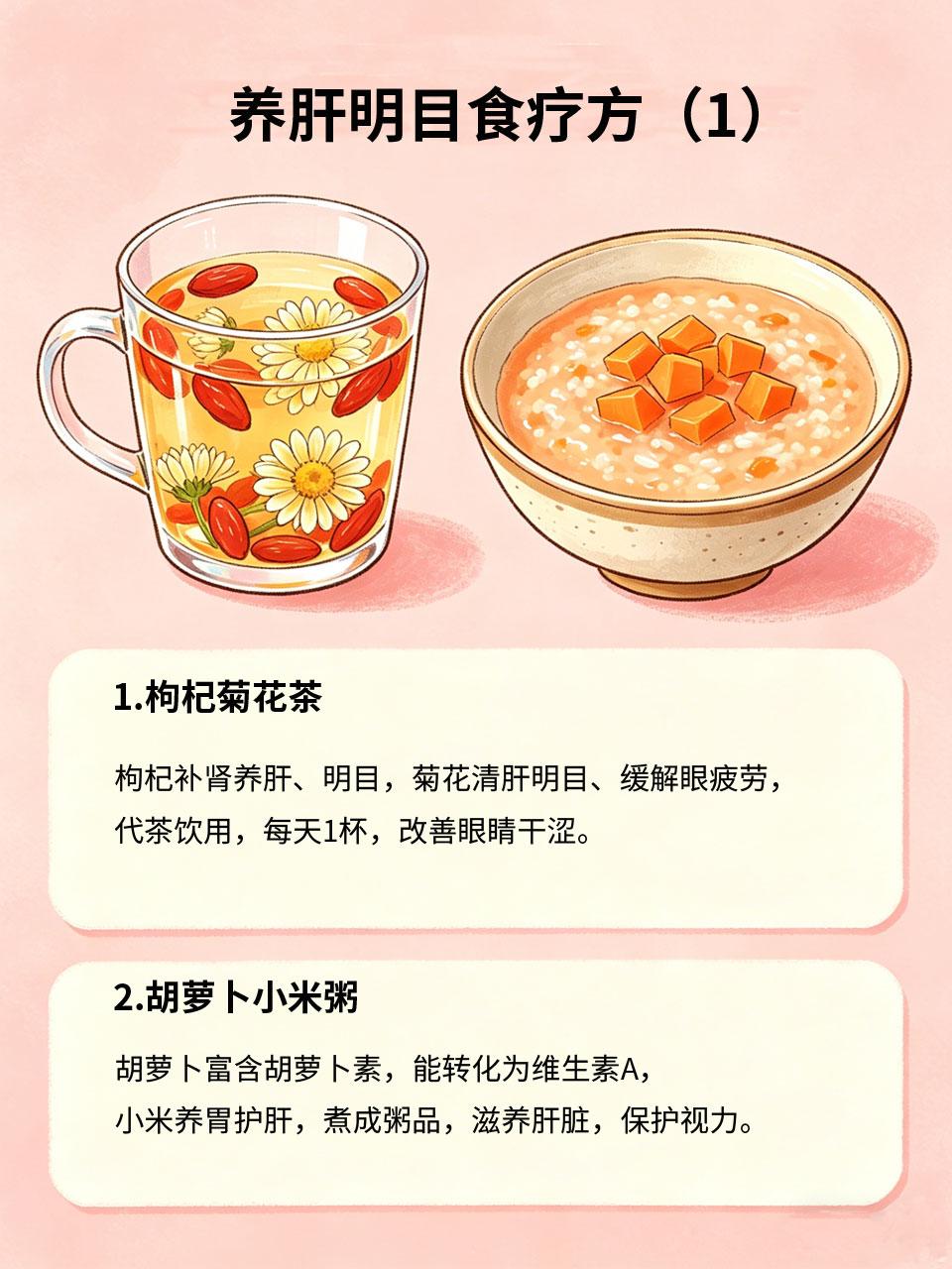 眼睛干涩模糊？养肝明目食物快收藏长期看电子屏幕、熬夜，容易出现眼睛干涩、模糊、