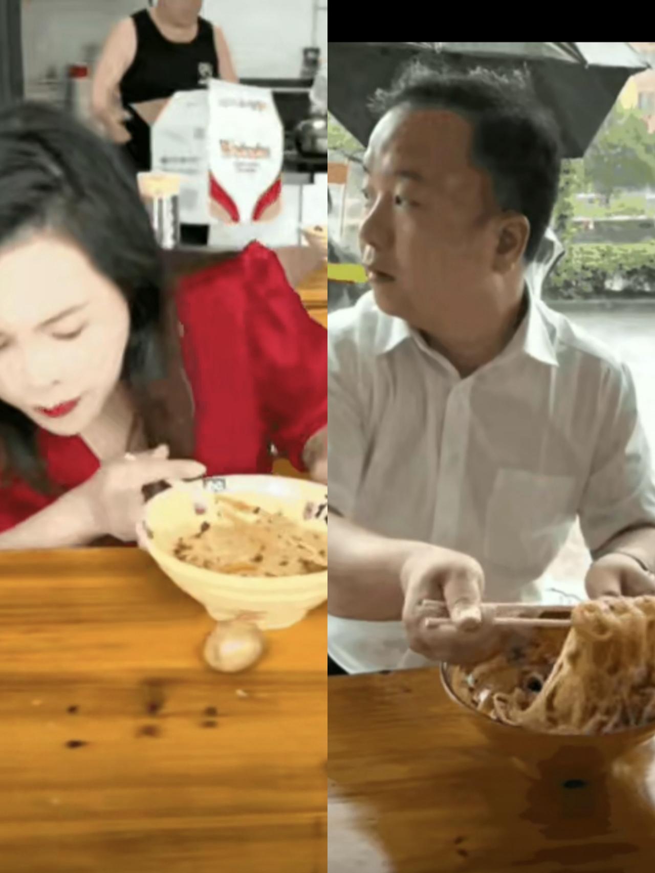 男的看见美女一走神，损失惨重，把一个蛋丢给美女了！