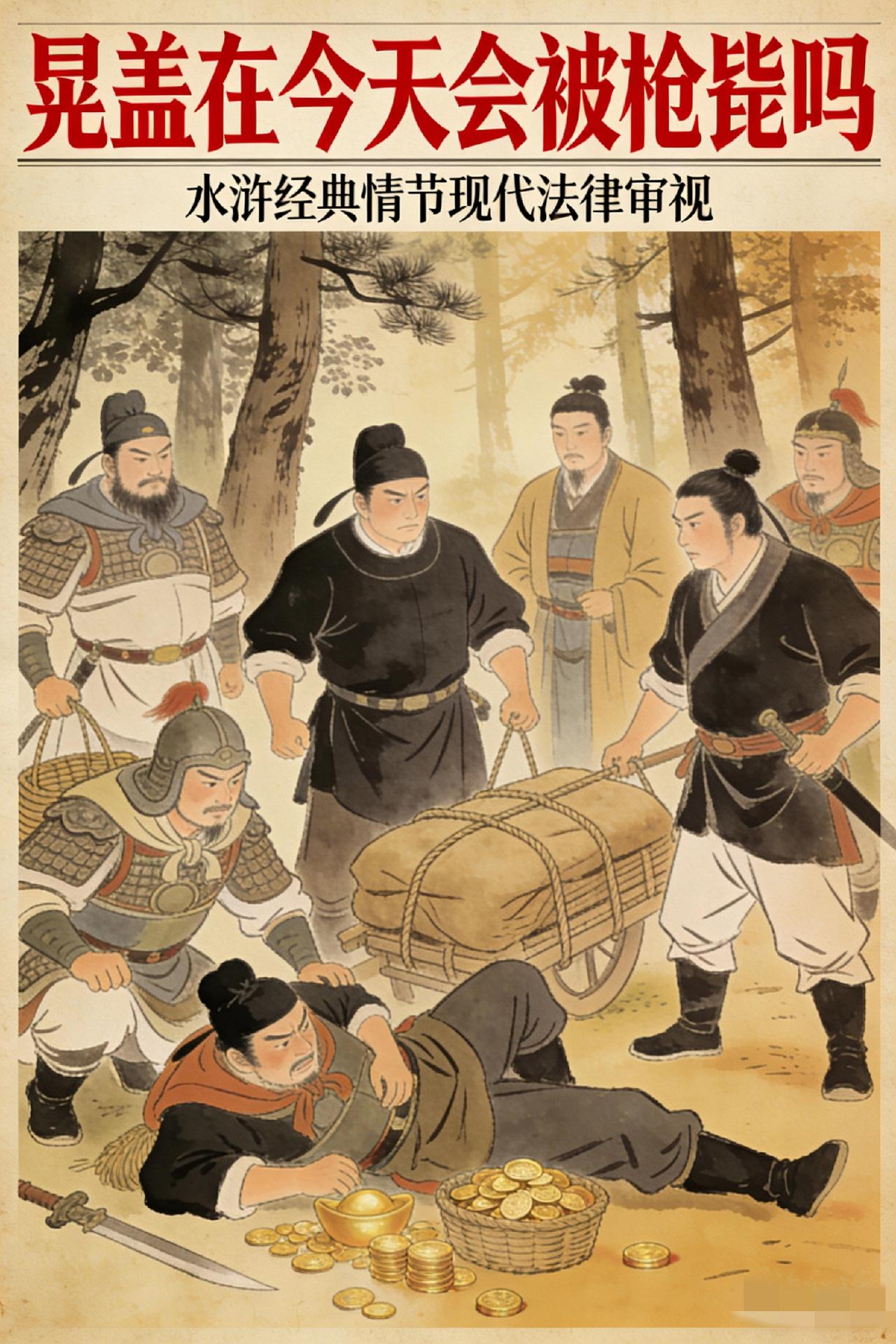 晁盖截取的生辰纲，放今天值多少钱？会被判死刑吗？咱先算算这笔巨款：不是十