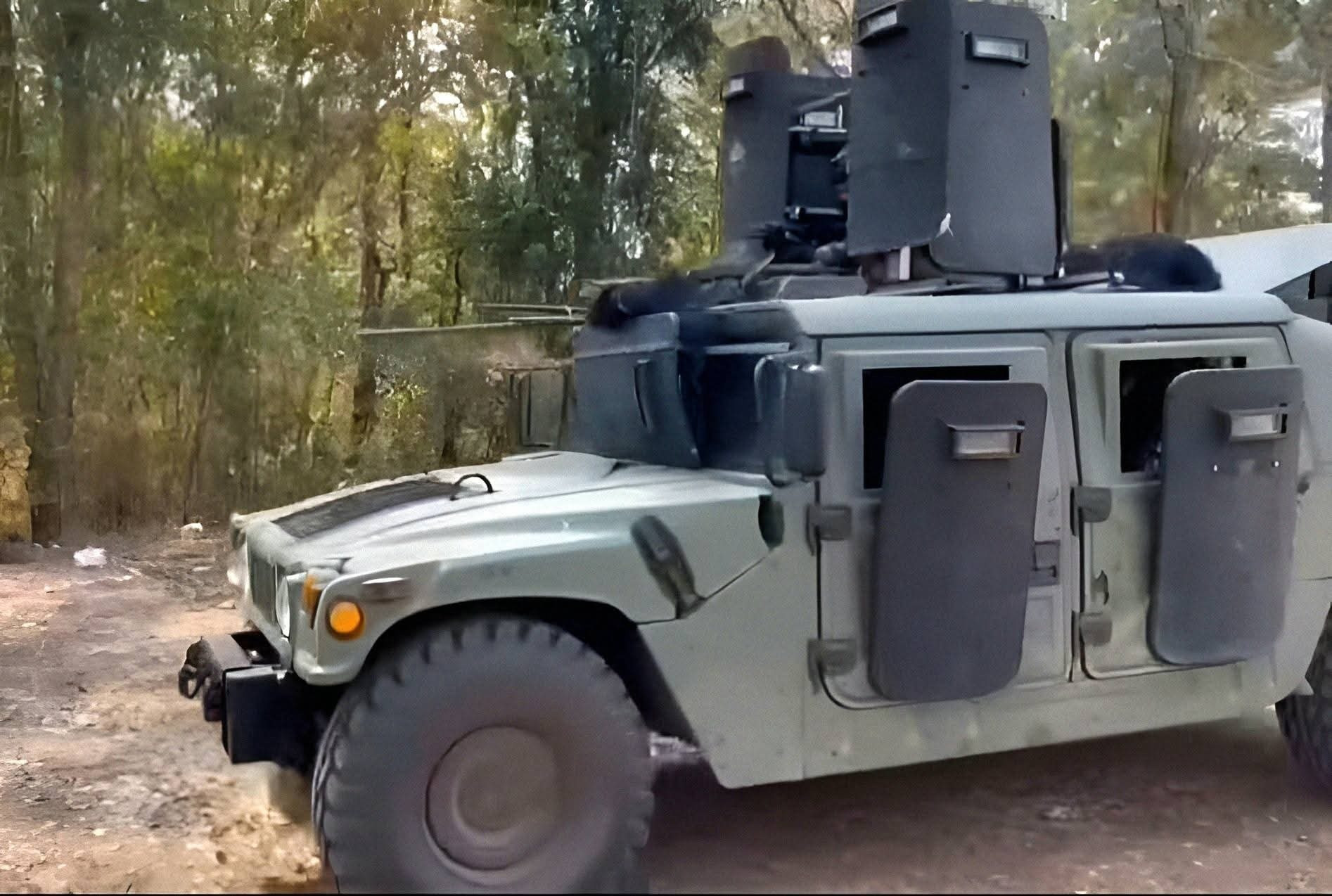 又一例泰柬冲突前线绿皮改装行为案例，泰国海军陆战队仍然在使用的部分悍马车是M99