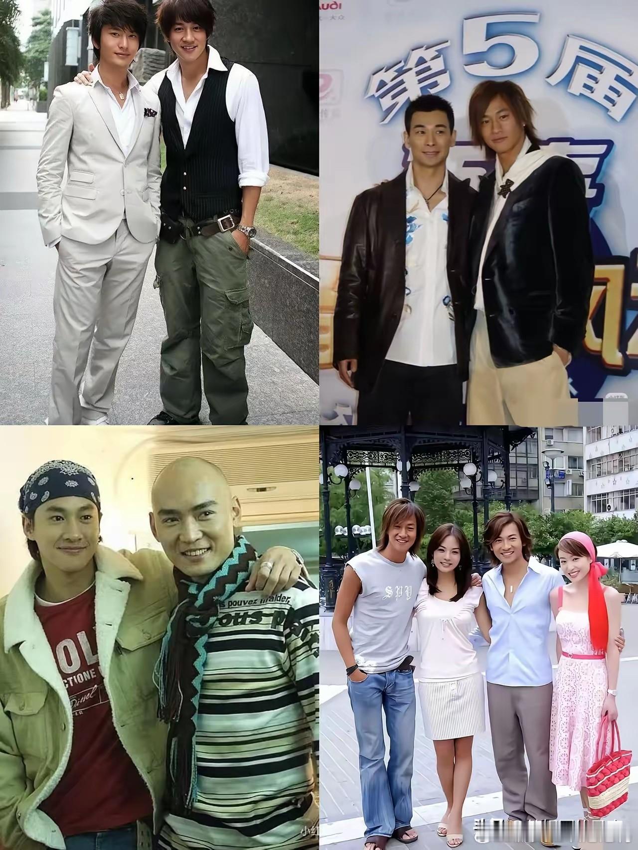 何润东的身高和身材真的太出挑了。早年他和一众当红男明星合作、同框拍合照时，气场和