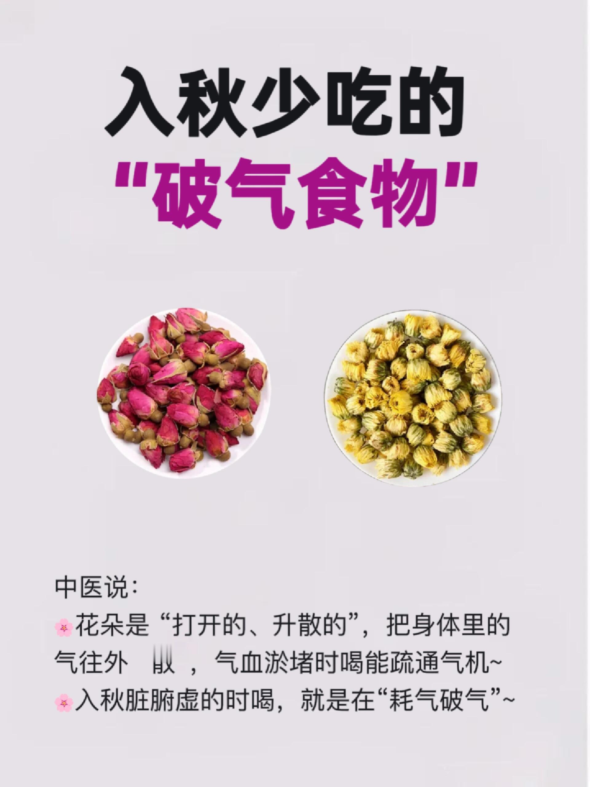 入秋后少吃这些“破气食物”，越吃气血越虚之前我天天喝花茶，结果越喝越累，后来才知