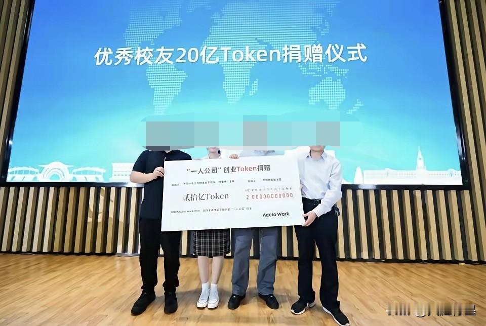 捐赠20亿Token？有点意思。估计领导不懂得20亿Token是什么意思。