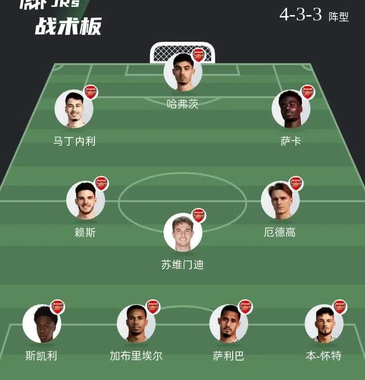 这应该就是阿森纳新赛季的的主力和替补阵容了吧？我估计下赛季还是哈弗茨是阿森纳的主