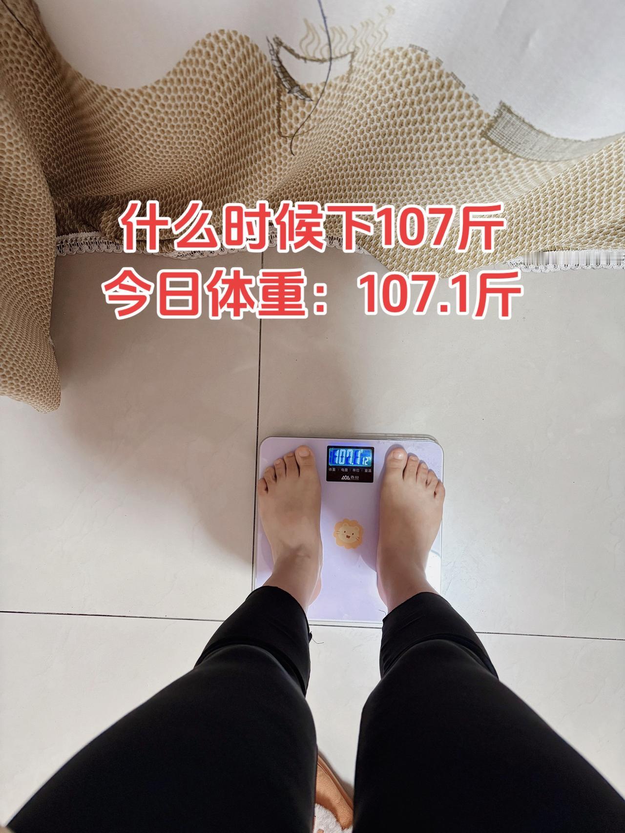 泪水打湿我的减脂餐，什么时候下107斤呀今日体重：107.1斤⬇️0.5斤今