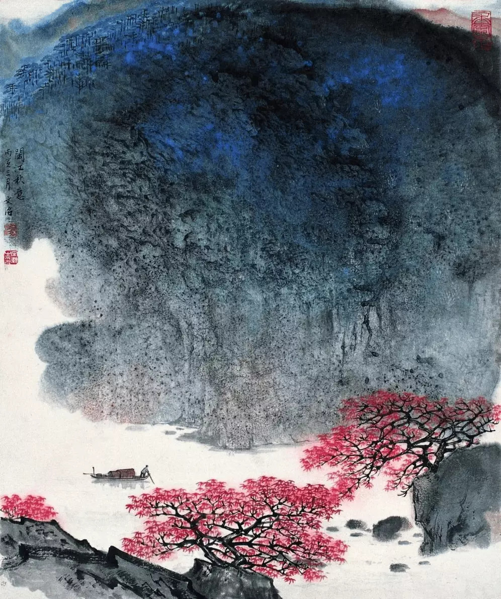 宋文治山水画。宋文治（1919-1999）是新金陵画派的代表人物。20世纪80年