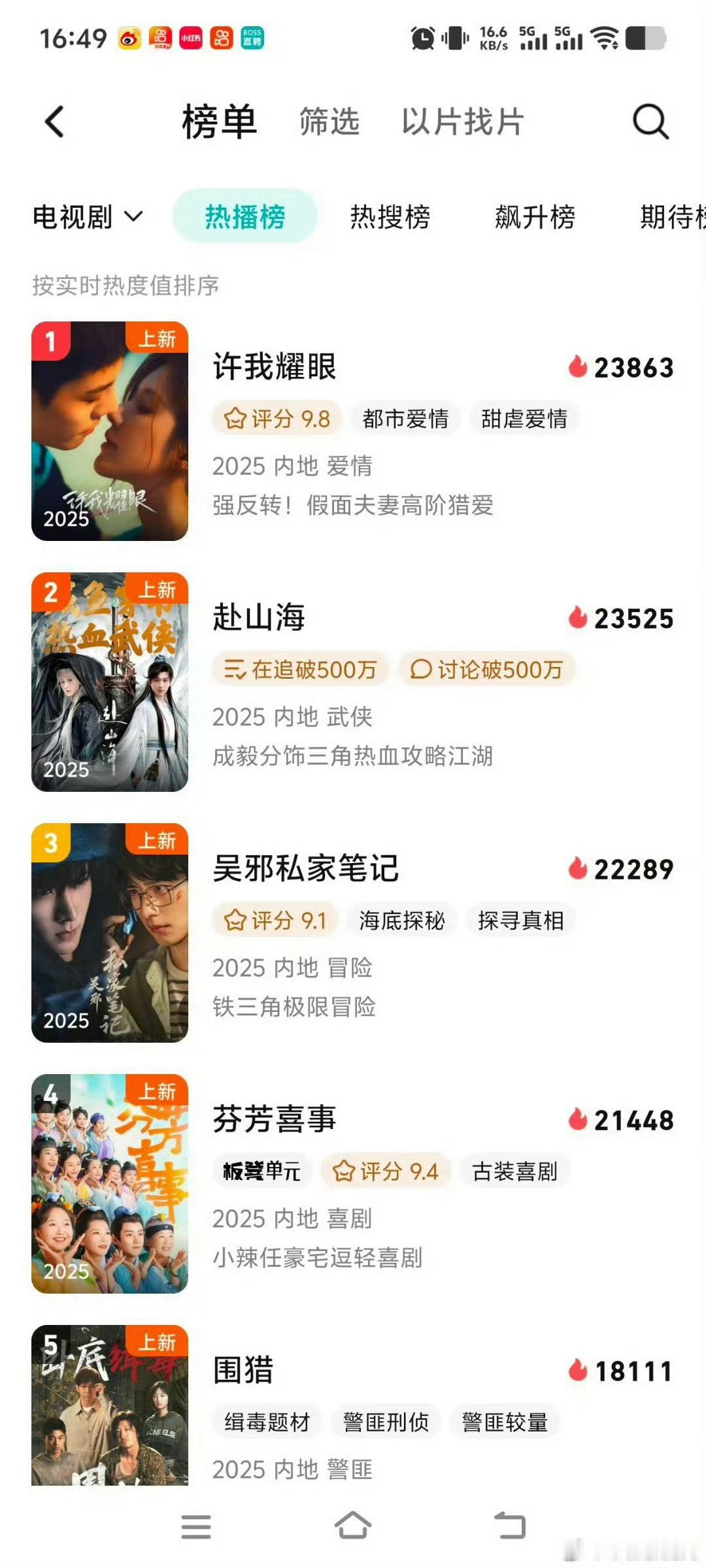 赵露思还是有号召力的，《许我耀眼》没有预热，没有云包场，直接空降，立马登腾讯站内