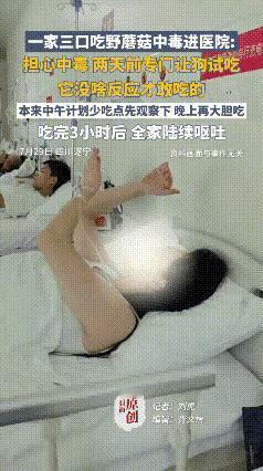 四川遂宁一家三口，吃野蘑菇怕中毒，先让狗试吃，见狗两天没事便放心食用，结果三小时